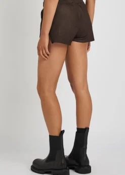 Fog Boxers suede shorts