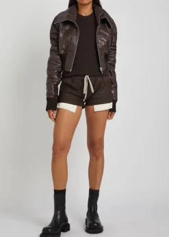 Fog Boxers suede shorts