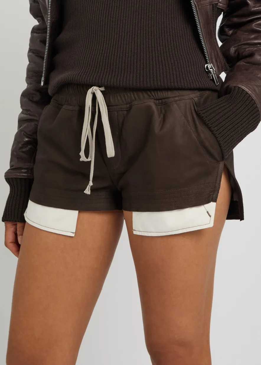 Fog Boxers suede shorts