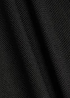 Fold over flared-leg stretch-modal trousers