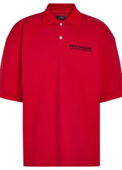 Football logo-embroidered piqué cotton polo shirt