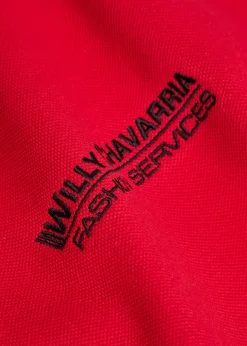Football logo-embroidered piqué cotton polo shirt