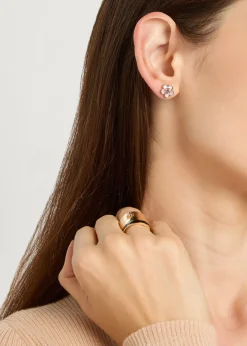 Forget Me Not 18kt gold-plated stud earrings