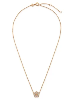 Forget Me Not pearl-embellished 18kt gold-plated necklace