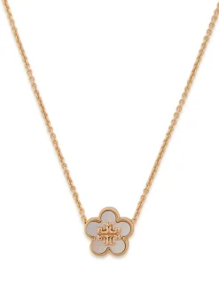 Forget Me Not pearl-embellished 18kt gold-plated necklace