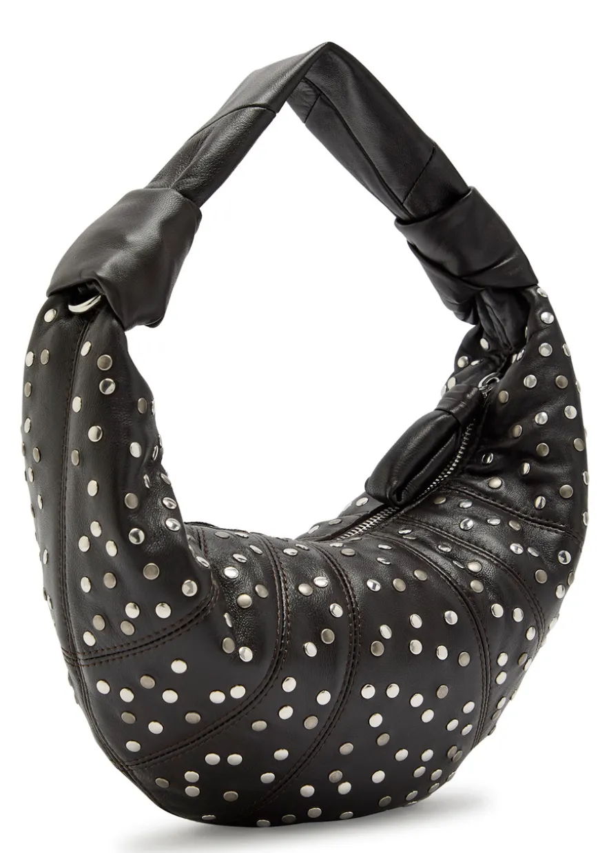 Fortune Croissant mini studded leather shoulder bag