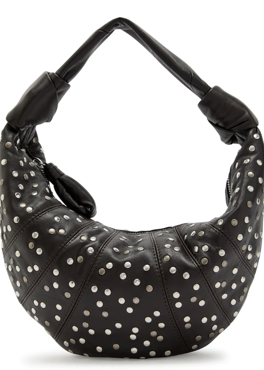 Fortune Croissant mini studded leather shoulder bag