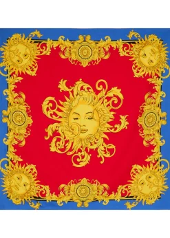 Foulard printed silk twill scarf