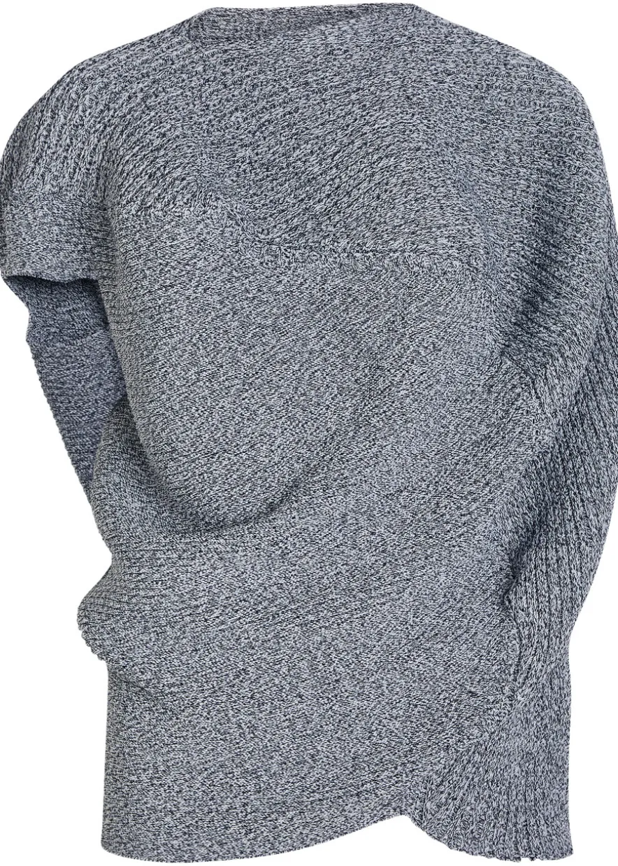 Found Stone asymmetric ribbed-knit top