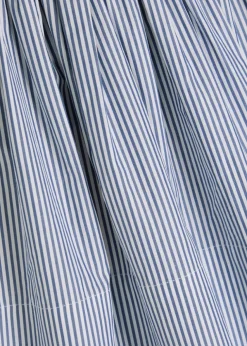 Fousta striped cotton-poplin mini skirt