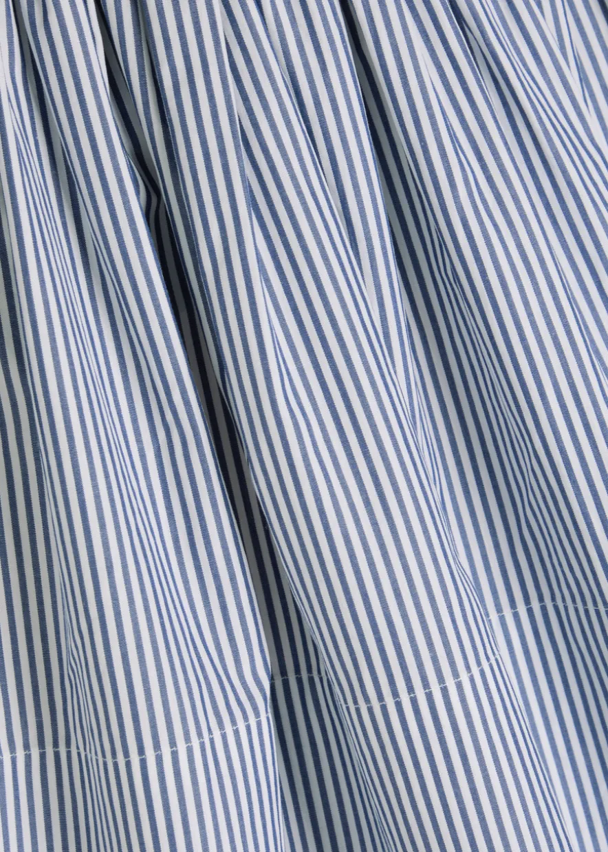 Fousta striped cotton-poplin mini skirt