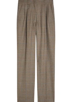 Fox checked wool trousers