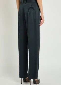 Fox satin trousers