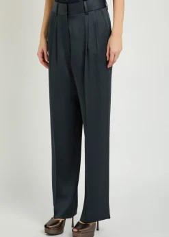 Fox satin trousers
