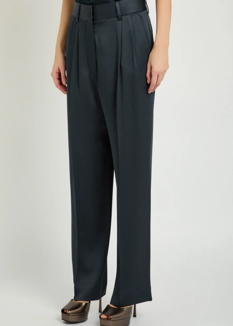 Fox satin trousers