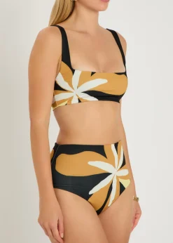 Francesca floral-print bikini top