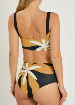 Francesca floral-print bikini top