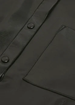 Frances faux leather shirt