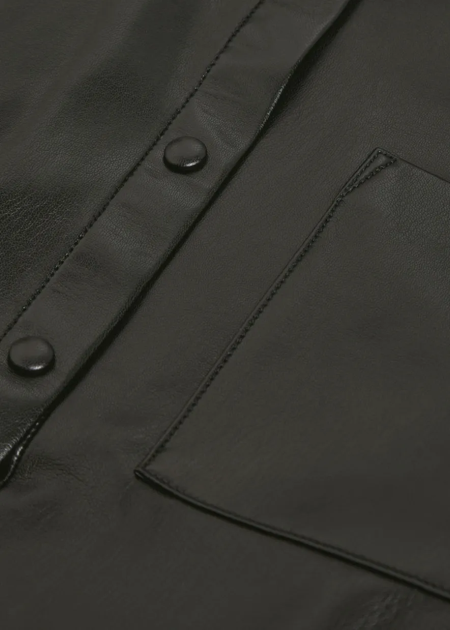 Frances faux leather shirt