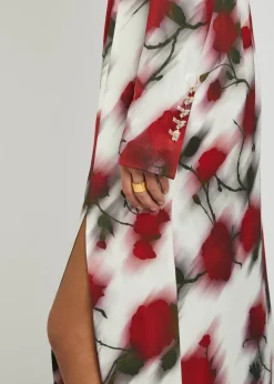 Frances floral satin maxi dress