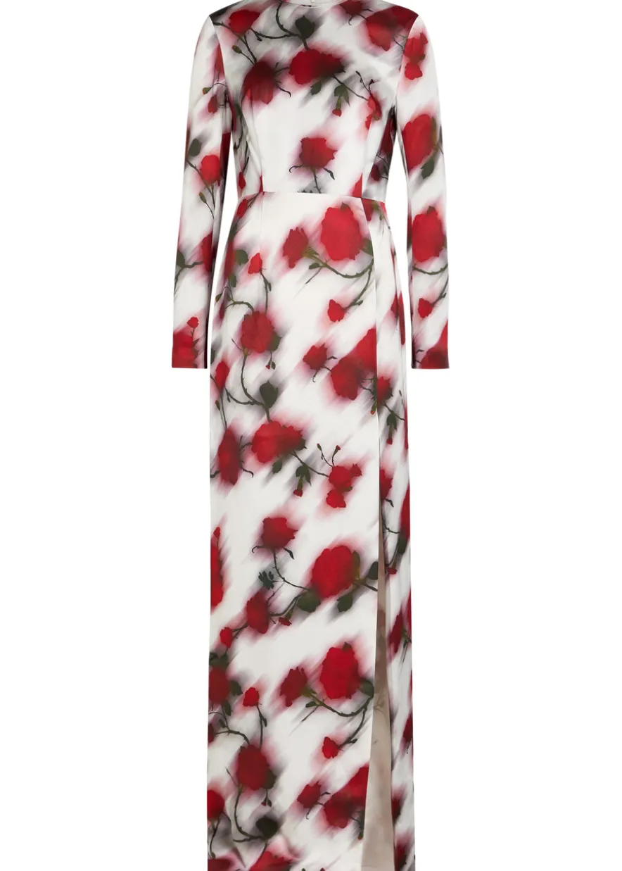 Frances floral satin maxi dress