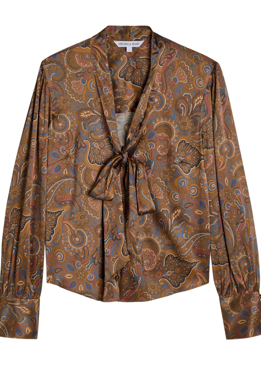 Francine printed silk-blend blouse