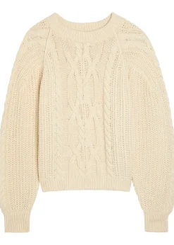 Frankie cable-knit cotton jumper