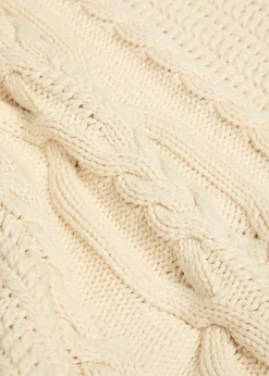Frankie cable-knit cotton jumper