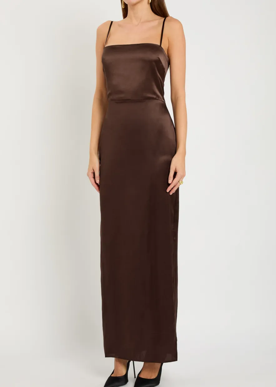 Frankie silk maxi dress