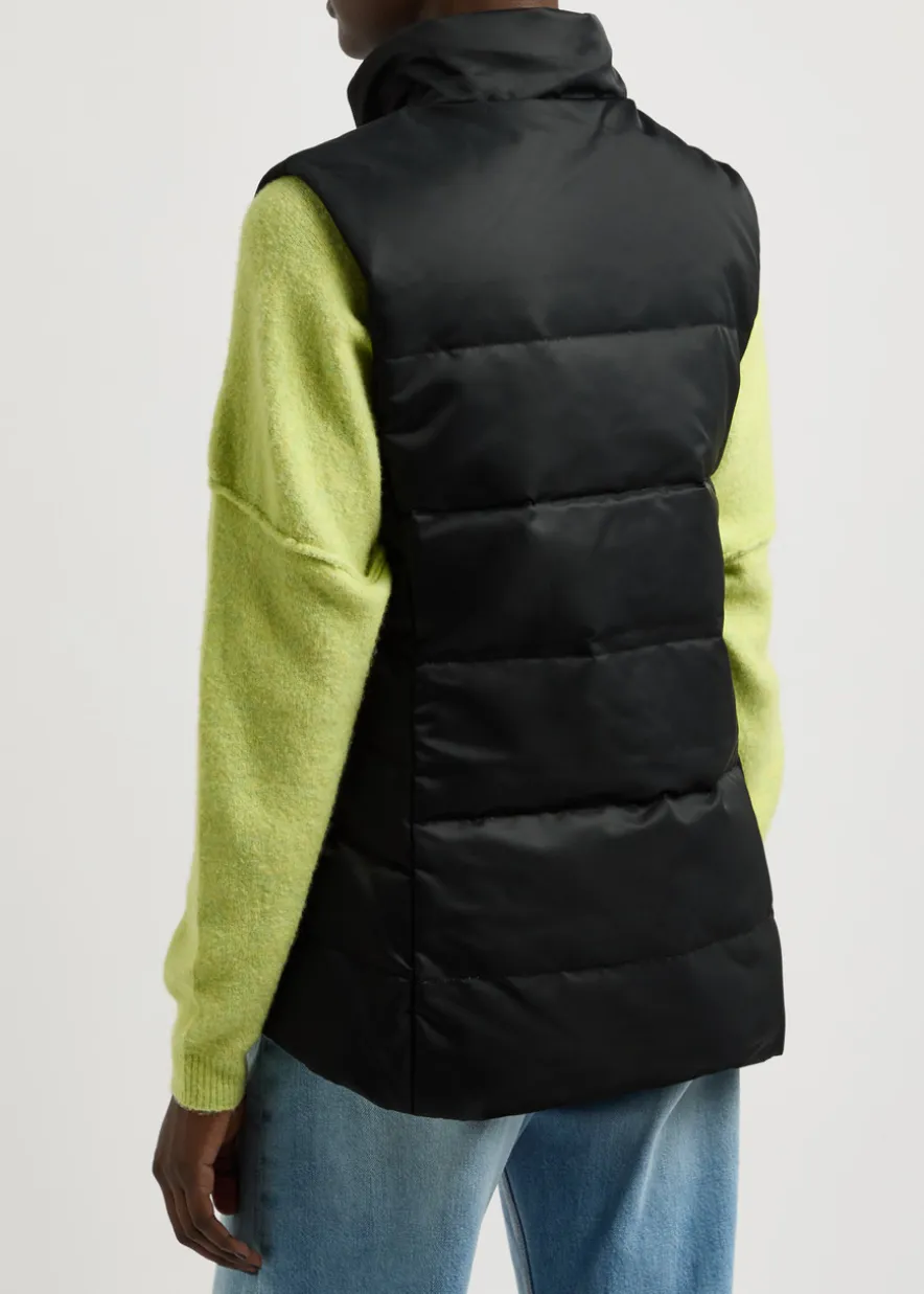 Freestyle quilted satin-shell gilet