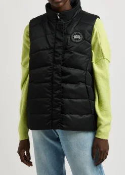 Freestyle quilted satin-shell gilet