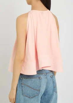 Frill silk top