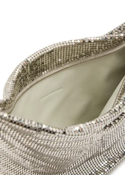 Fringed chainmail shoulder bag