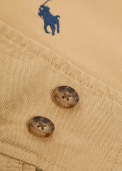 Funnel-neck canvas jacket