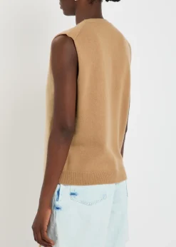 Fuse colour-blocked wool vest