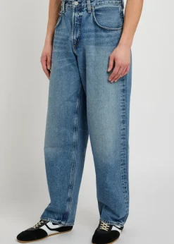 Fusion relaxed barrel-leg jeans