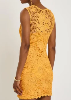 Fynch crochet cotton mini dress