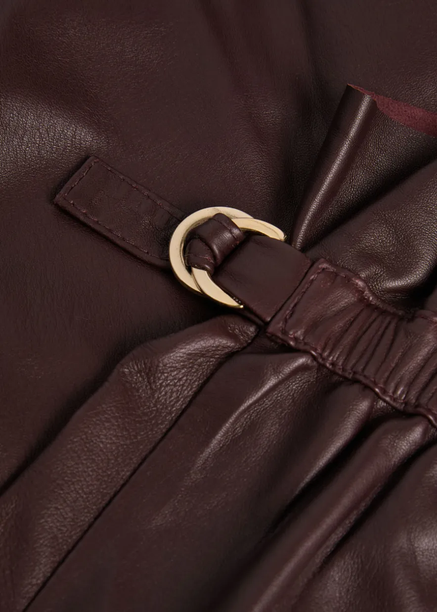 Gaby drawstring leather trousers