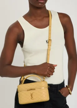 Gaby mini quilted leather top handle bag