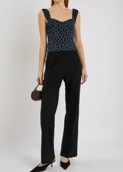 Gale straight-leg crepe trousers