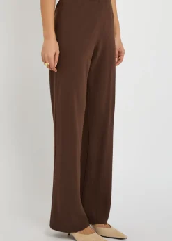 Gale straight-leg crepe trousers