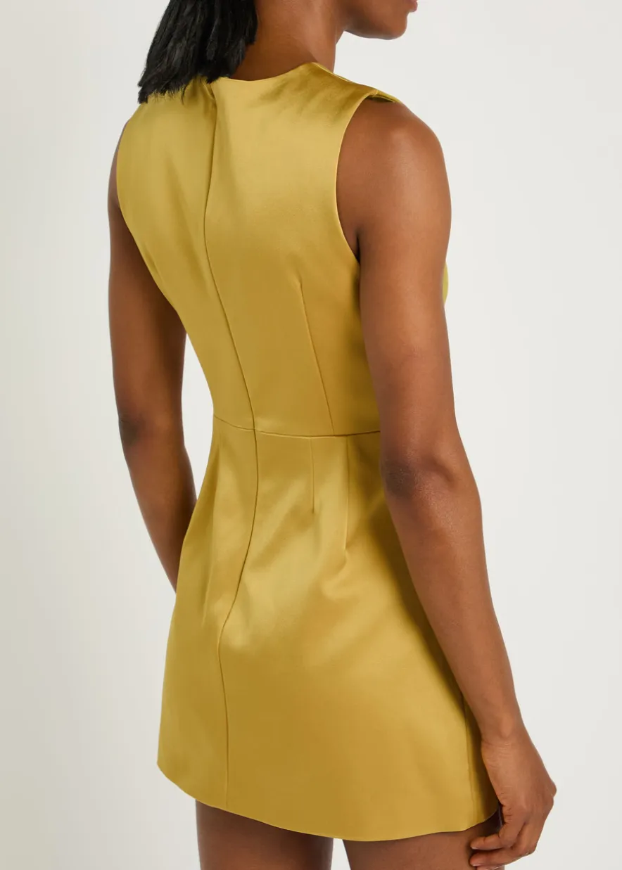 Garden satin mini dress
