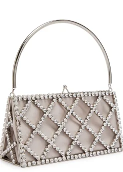 Garofano crystal-embellished satin shoulder bag