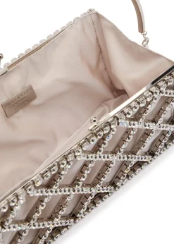 Garofano crystal-embellished satin shoulder bag