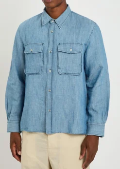 Garris cotton and linen-blend shirt