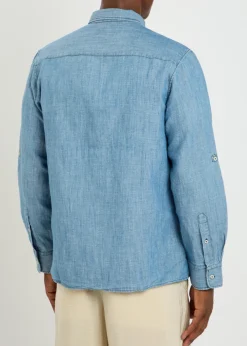 Garris cotton and linen-blend shirt