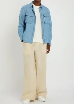 Garris cotton and linen-blend shirt