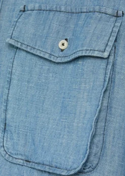 Garris cotton and linen-blend shirt