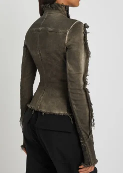 Gary distressed cotton-blend jacket