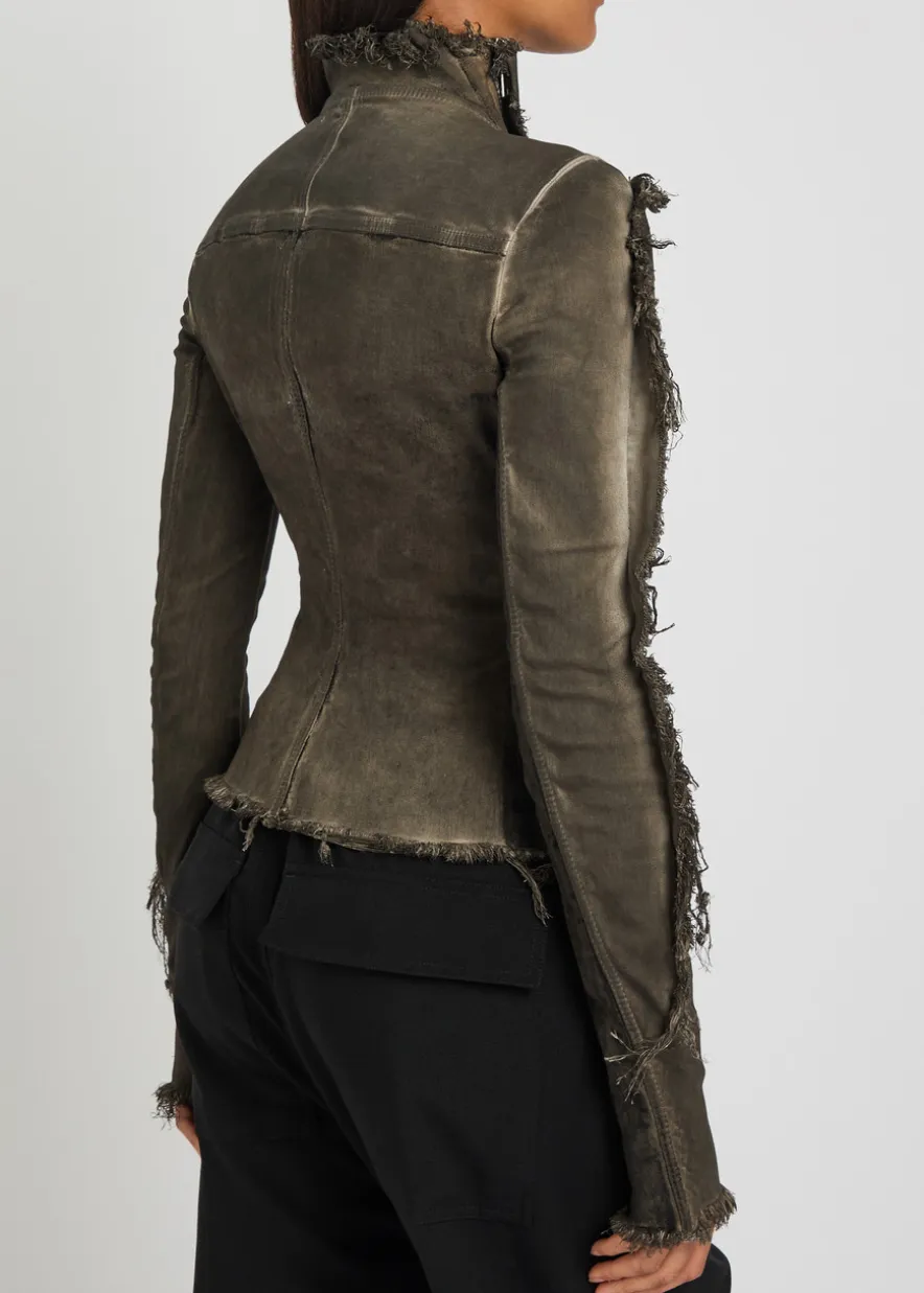 Gary distressed cotton-blend jacket